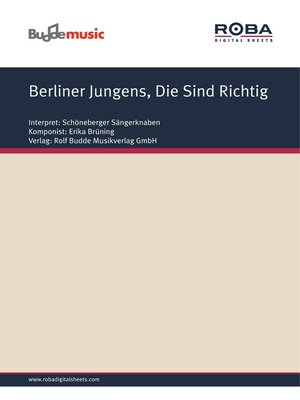 cover image of Berliner Jungens, Die Sind Richtig
